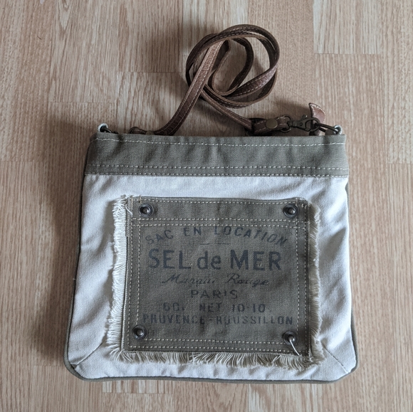 Myra Bag Handbags - Myra upcycled canvas crossbody bag